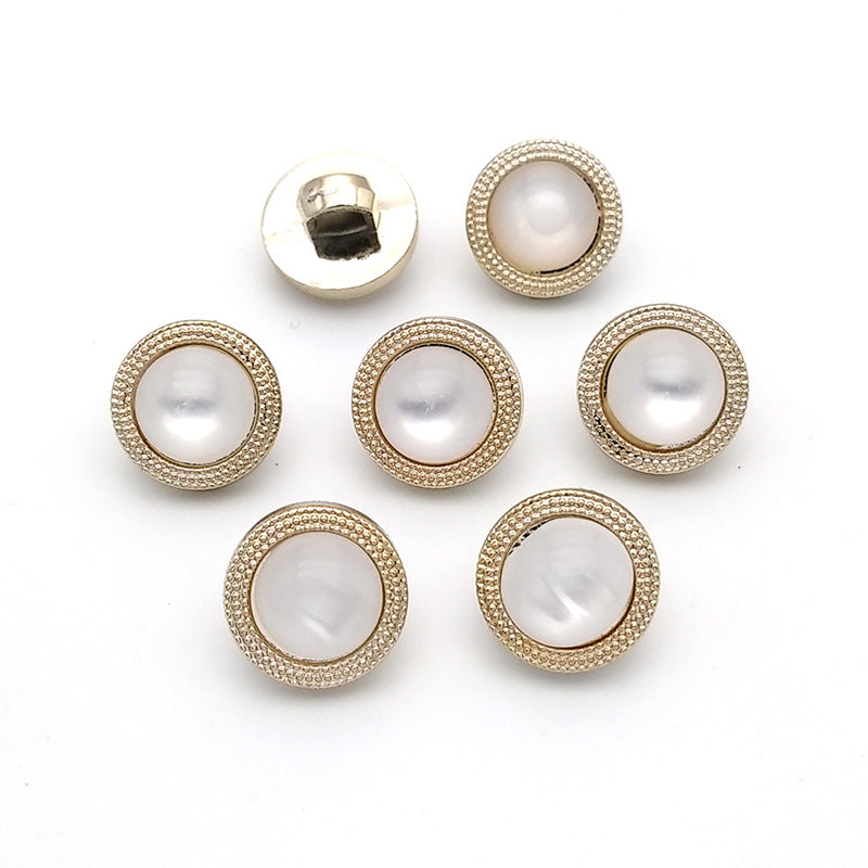 High Quality Custom Metal Pearl Shank Buttons Rhinestone Button for Women Coat and Jacket-109