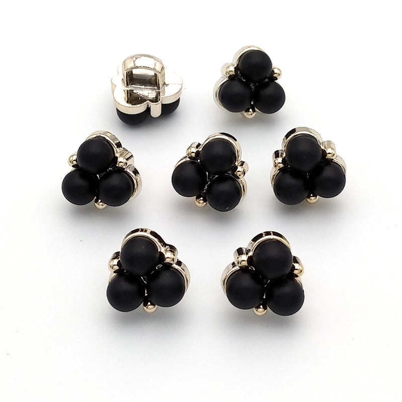High Quality Custom Metal Pearl Shank Buttons Rhinestone Button for Women Coat and Jacket-109