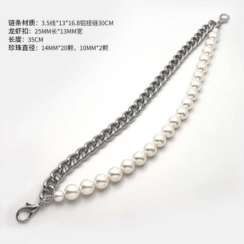 2024 Fashion diy decorative luxury handbag bags mobile phone handbag accessories gold black chain straps for ladies-11