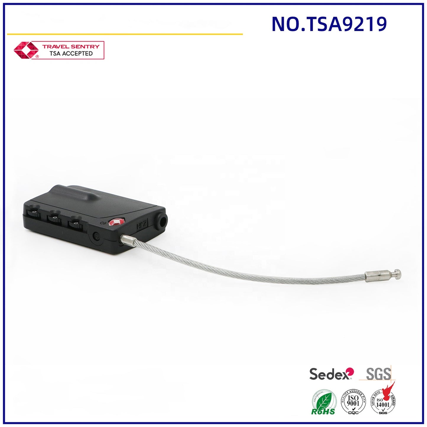 Plastic Luggage Wire Rope Cable Customs Lock Storage 3 Digital Combination TSA Lock-11