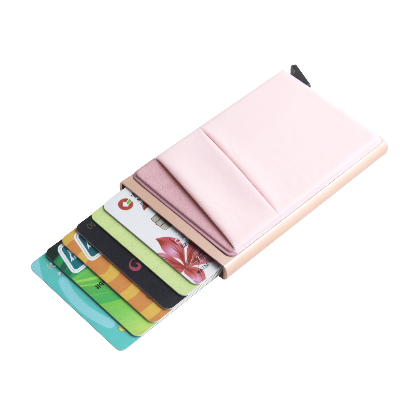 Factory Custom Metal Rfid Pop Up Card Holder Wallet credit card holder rfid