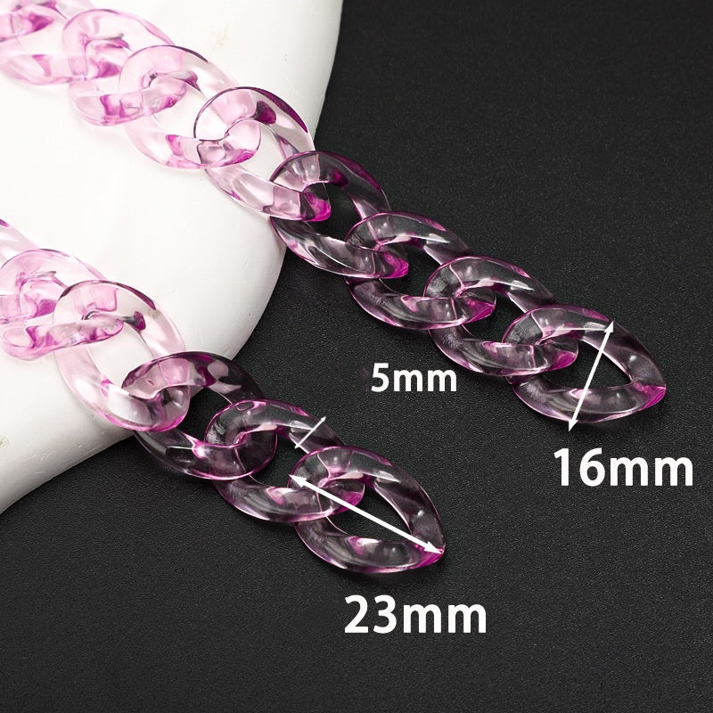 16*23mm Acrylic Bag Chains Replacement Women Handbag Chain Strap Accessories Adjustable Shoulder Chain for Bag -11