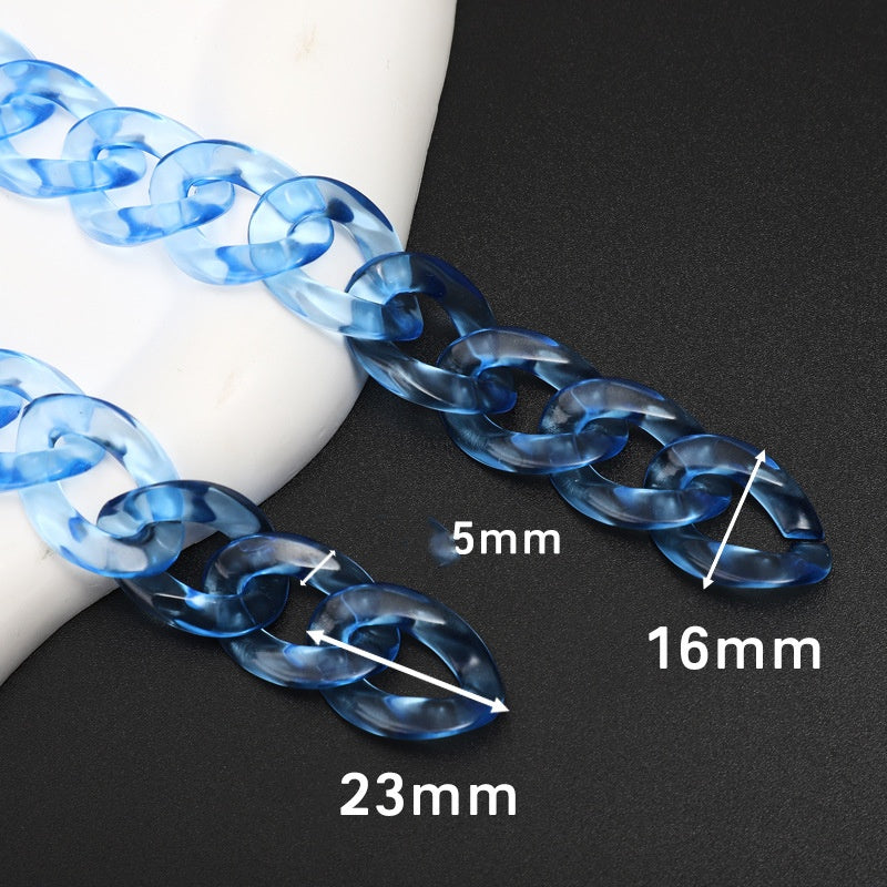 16*23mm Acrylic Bag Chains Replacement Women Handbag Chain Strap Accessories Adjustable Shoulder Chain for Bag -11