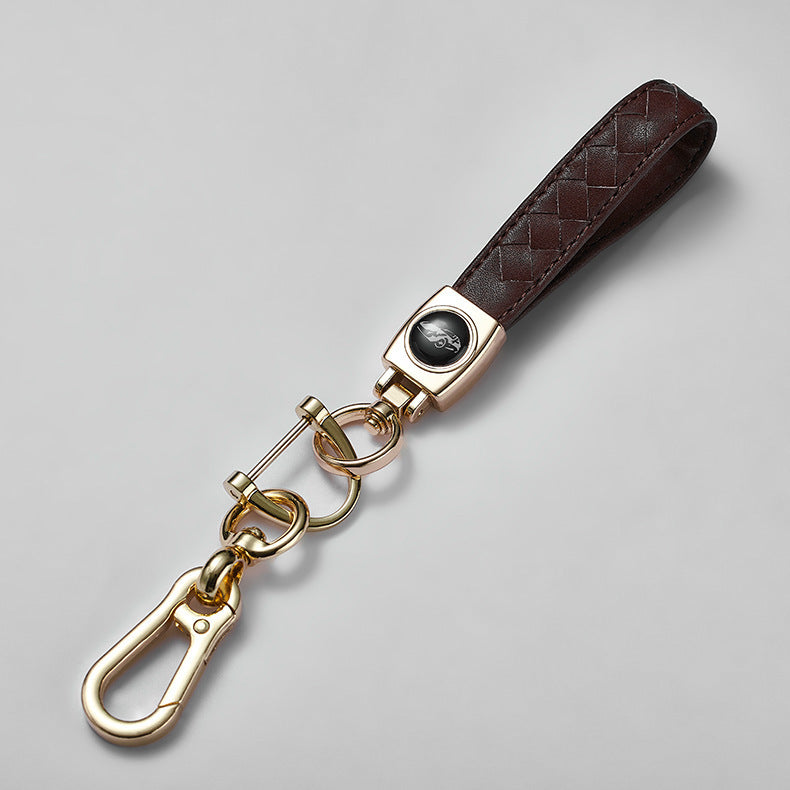 2023 Hot sale High Quality Wholesales Design Logo Metal keychains No Minimum Pu Leather car Key Chain-114