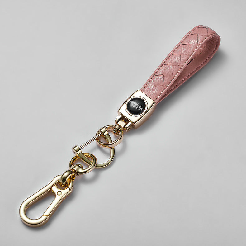2023 Hot sale High Quality Wholesales Design Logo Metal keychains No Minimum Pu Leather car Key Chain-114