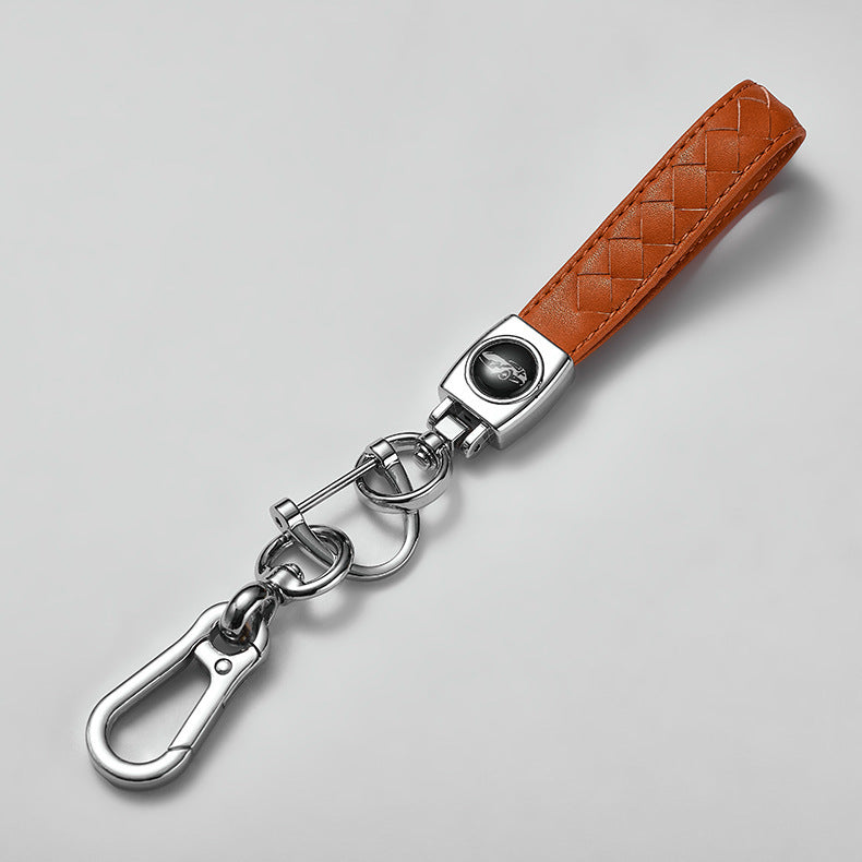 2023 Hot sale High Quality Wholesales Design Logo Metal keychains No Minimum Pu Leather car Key Chain-114