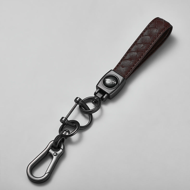 2023 Hot sale High Quality Wholesales Design Logo Metal keychains No Minimum Pu Leather car Key Chain-114