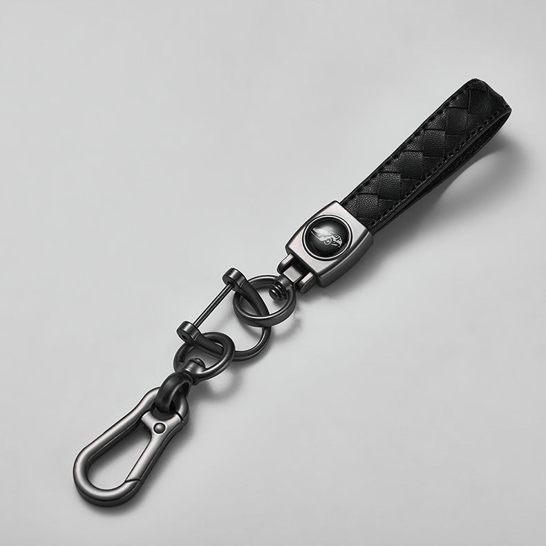 2023 Hot sale High Quality Wholesales Design Logo Metal keychains No Minimum Pu Leather car Key Chain-114