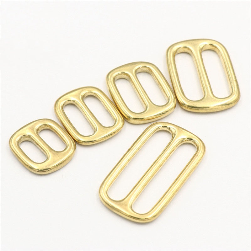 Customizable colors Solid Brass Adjustable Tri-glide Slider Buckle For Bag Strap Webbing-117