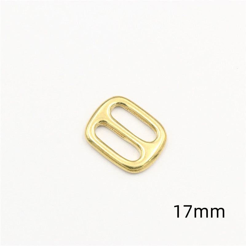 Customizable colors Solid Brass Adjustable Tri-glide Slider Buckle For Bag Strap Webbing-117