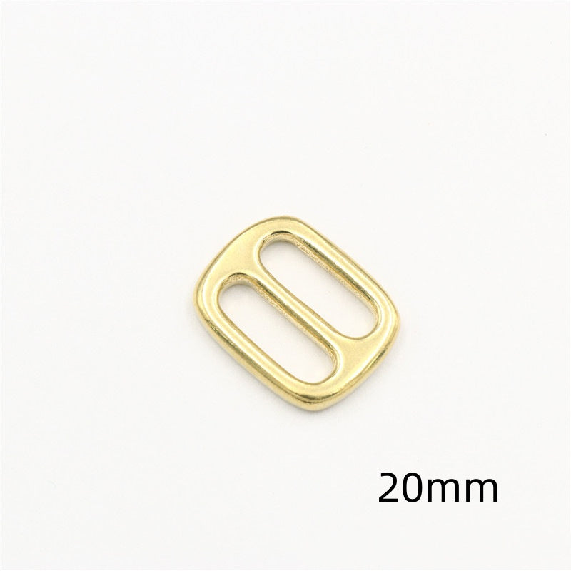 Customizable colors Solid Brass Adjustable Tri-glide Slider Buckle For Bag Strap Webbing-117