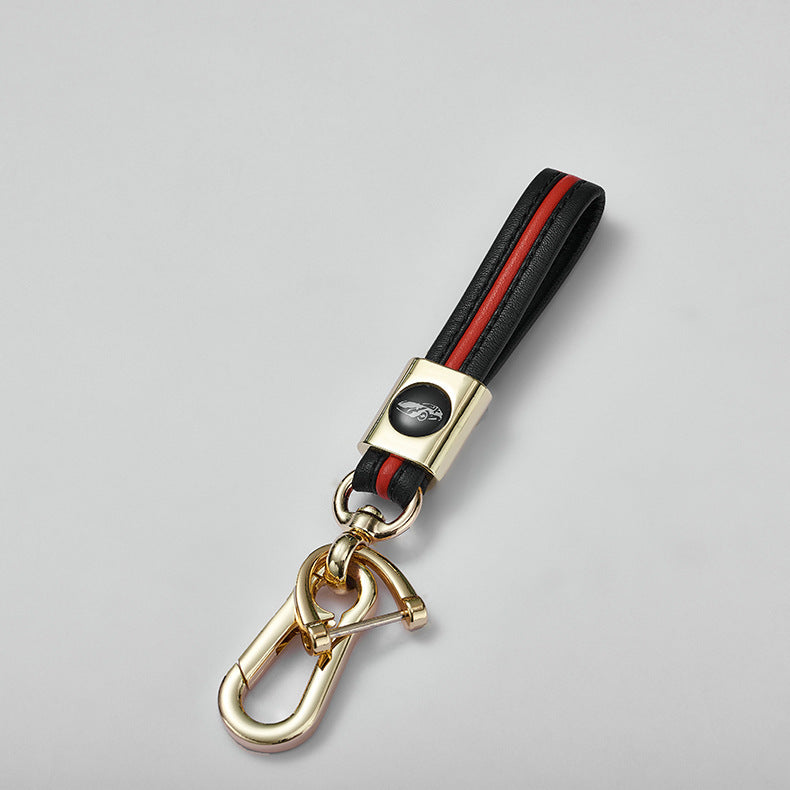 Custom Personalised Genuine Leather Sublimation Photo Rectangle Keychain-118