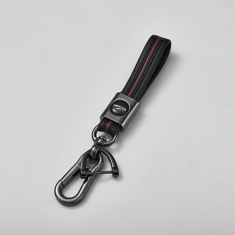 Custom Personalised Genuine Leather Sublimation Photo Rectangle Keychain-118