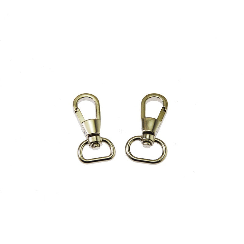 Heavy Duty Nickel Swivel Snap Hook with Round Ring for Handbags and Straps -118