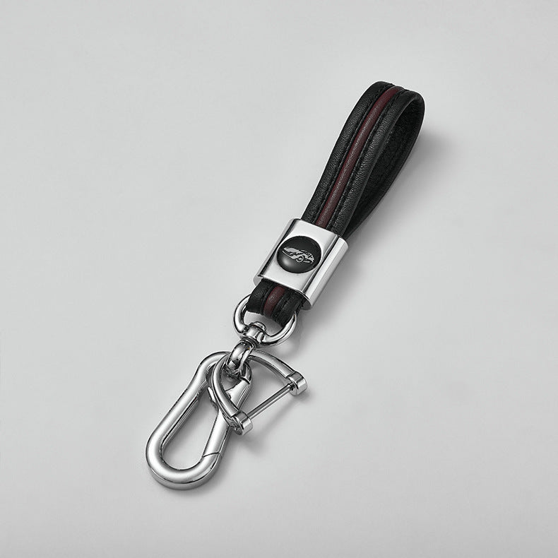 Custom Personalised Genuine Leather Sublimation Photo Rectangle Keychain-118
