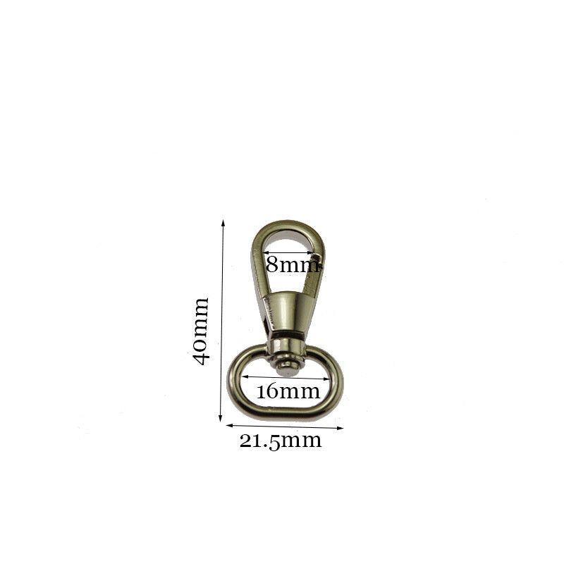 Heavy Duty Nickel Swivel Snap Hook with Round Ring for Handbags and Straps -118