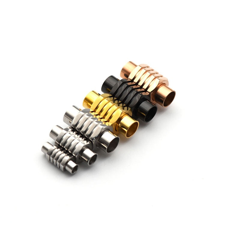 316l Stainless Steel Silver Tone Strong Magnetic Clasp Fit 5/6mm Round Leather Cord Bracelet Connectors Jewelry Making-12