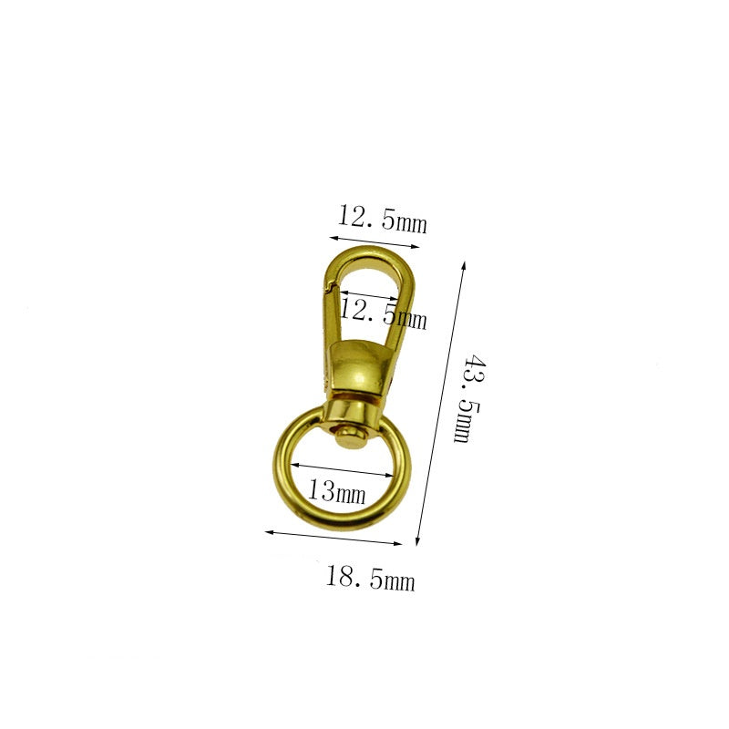 Bag Strap Hardware 3/8 Swivel Snap Hook Clasp 19mm Push Gate Lobster Clasps Gold Metal Swivel Hooks for Handbag Leather Craft-120