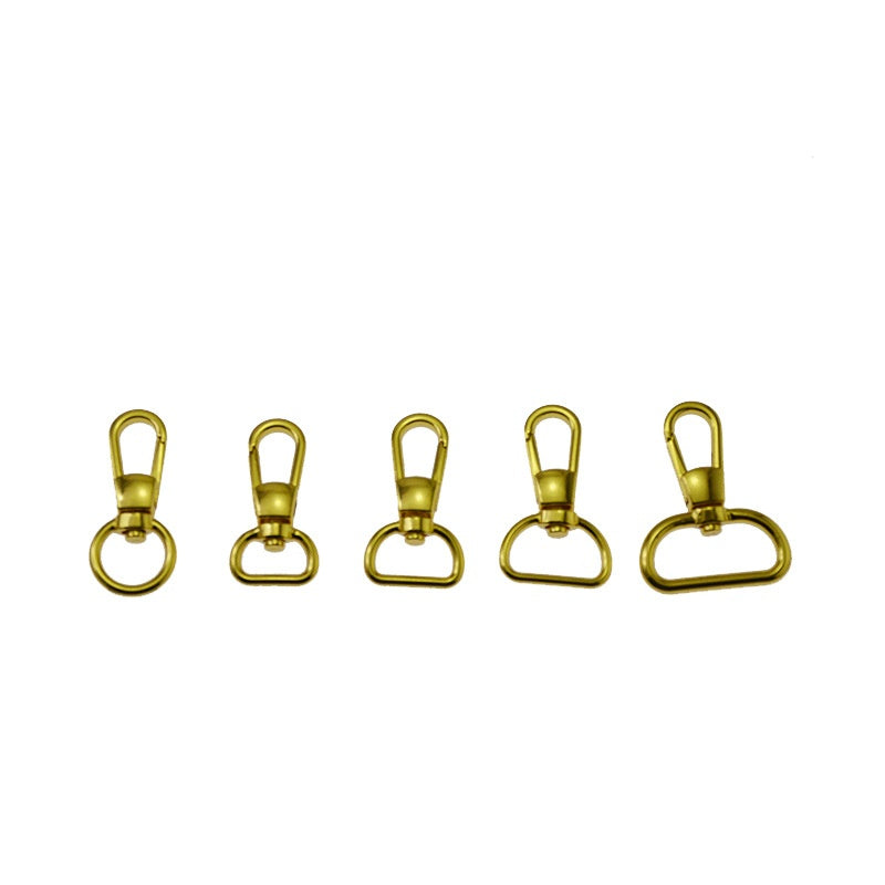 Bag Strap Hardware 3/8 Swivel Snap Hook Clasp 19mm Push Gate Lobster Clasps Gold Metal Swivel Hooks for Handbag Leather Craft-120