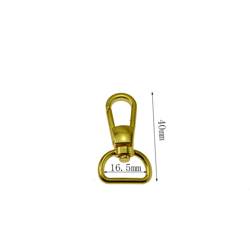 Bag Strap Hardware 3/8 Swivel Snap Hook Clasp 19mm Push Gate Lobster Clasps Gold Metal Swivel Hooks for Handbag Leather Craft-120