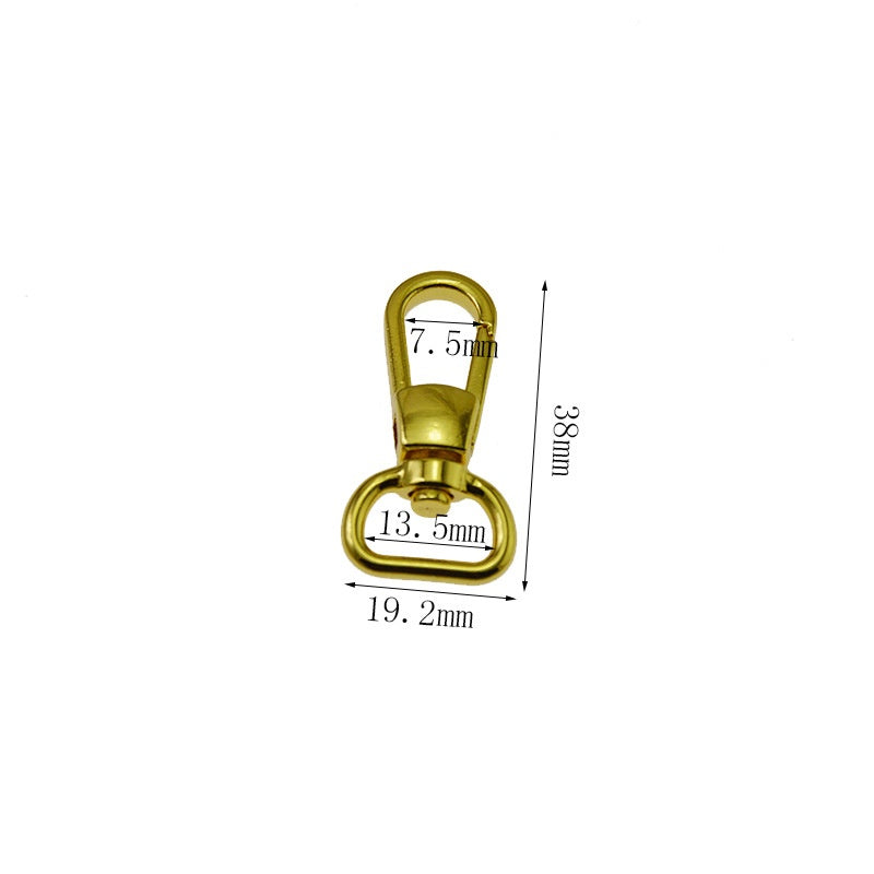 Bag Strap Hardware 3/8 Swivel Snap Hook Clasp 19mm Push Gate Lobster Clasps Gold Metal Swivel Hooks for Handbag Leather Craft-120