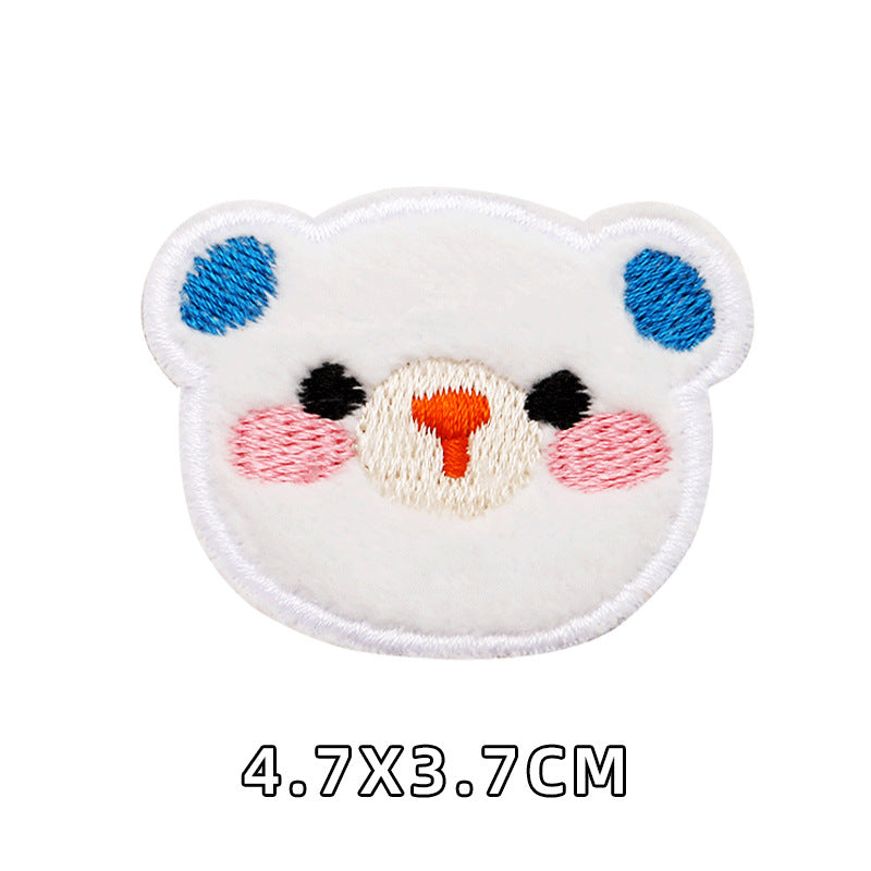 Computer Embroidery Iron on Applique Cute Cartoon Bear Patches Custom Embroidered Patches for Baby Clothes - one parcel embroidery cloth sticker-121