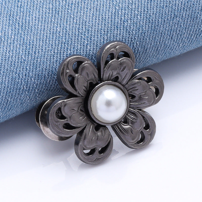 Sew Detachable Decorative Waist Buckles forJeans Pants Skirts Sleeves Adjustable Jeans Button Pins Pant Waist Tightener-122