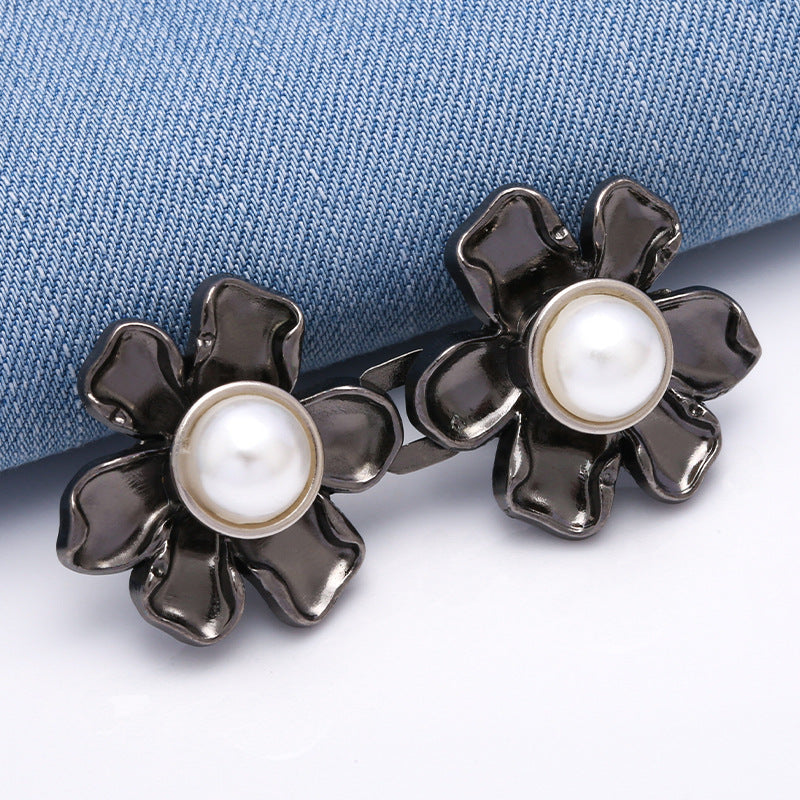 Sew Detachable Decorative Waist Buckles forJeans Pants Skirts Sleeves Adjustable Jeans Button Pins Pant Waist Tightener-122