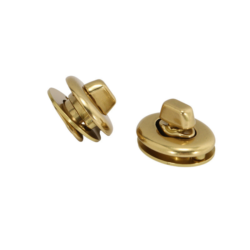 Solid Brass Purse Hardware Solid Bag Lock High Quality Bag Turn Lock Decorative Round Shape Handbag Twist Lock-122