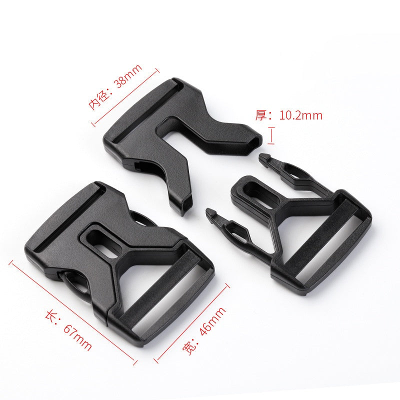 Bags backpack accessories webbing strap belt buckle black 25mm 35mm pom plastic quick release buckle-122