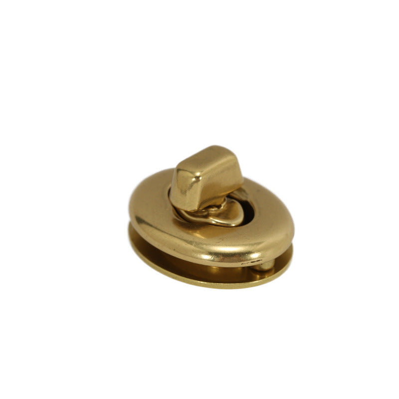 Solid Brass Purse Hardware Solid Bag Lock High Quality Bag Turn Lock Decorative Round Shape Handbag Twist Lock-122