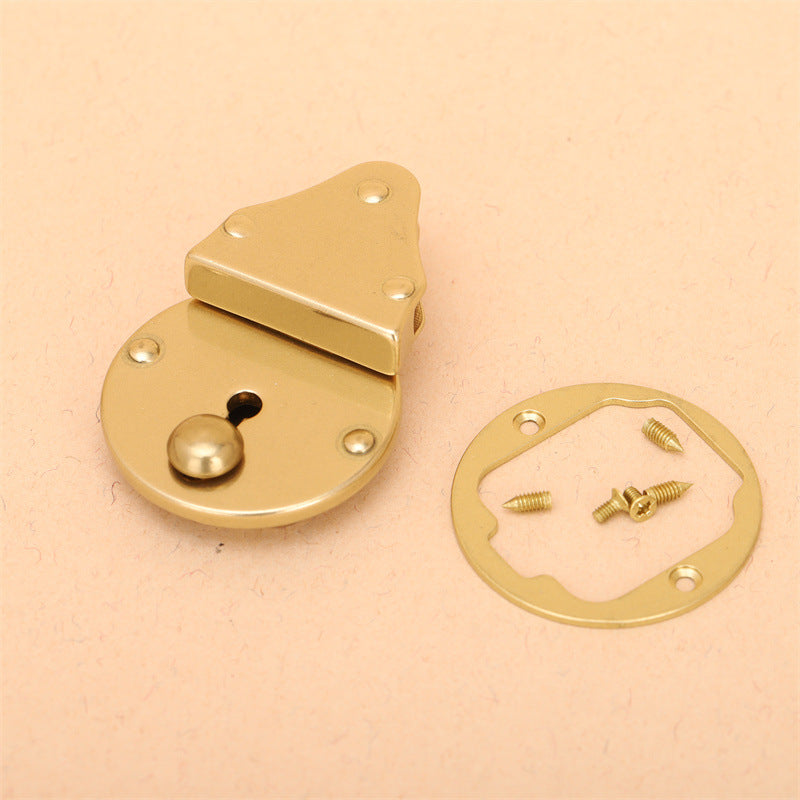 Solid Brass Bag Lock Hardware Accessories Zinc Alloy DIY Handmade Sewing Material Replacement round Handbags Purse Lock -124