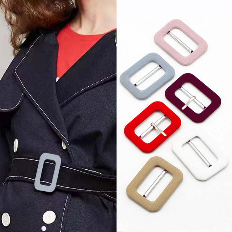 Cloth Wrapper Buckle Overcoat and Trench Coat Belt Adjustment Three Gear Metal Slide Buckle DIY Fabric-Covered Belt Buckle-124