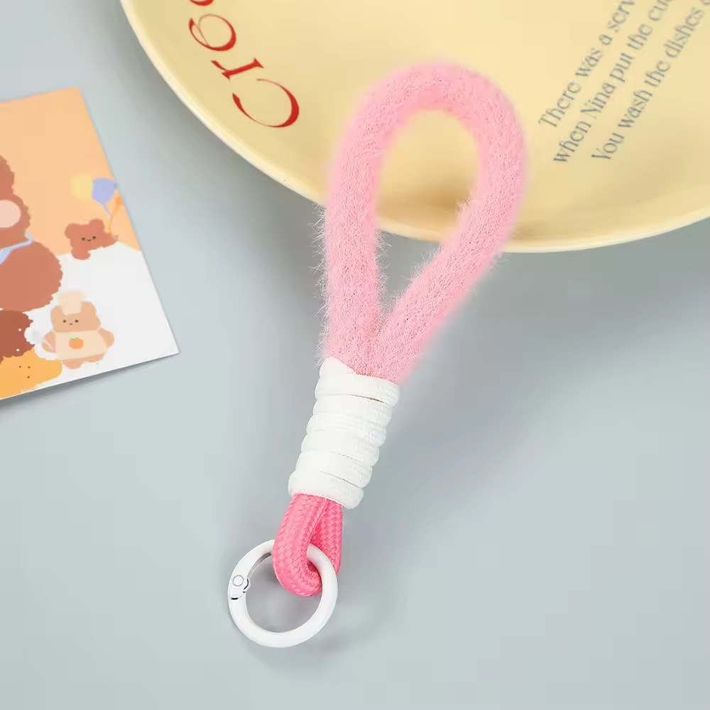 New plush mobile phone Universal lanyard wrist strap mobile pendant anti-loss rope key chain universal decorative lanyard-124