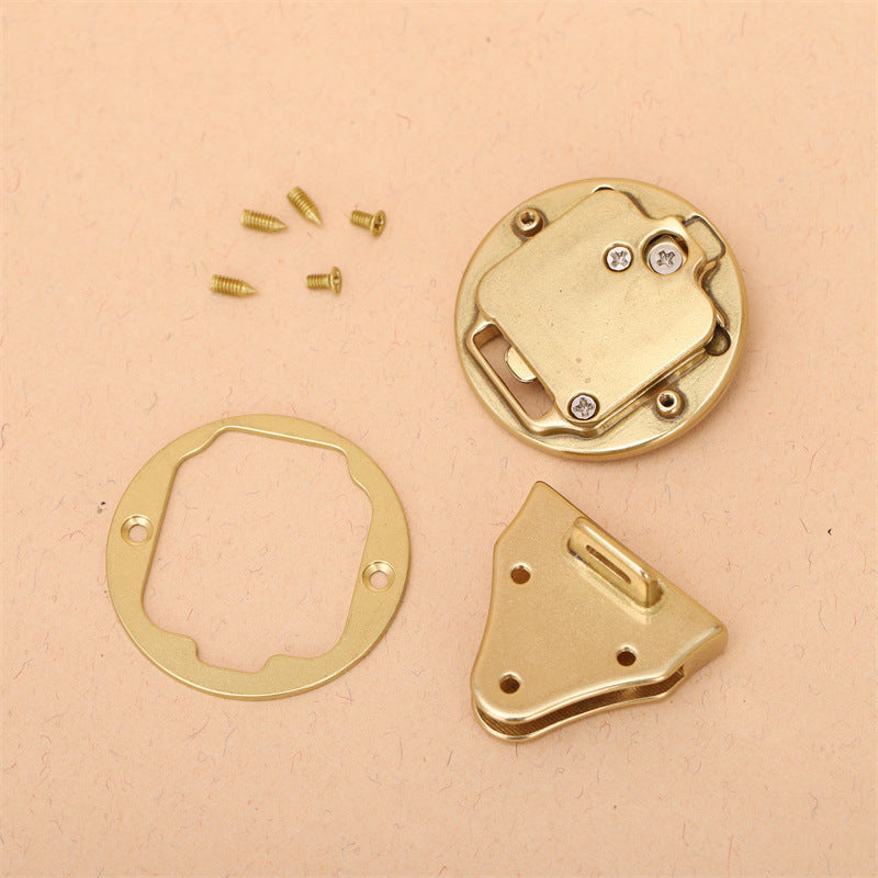 Solid Brass Bag Lock Hardware Accessories Zinc Alloy DIY Handmade Sewing Material Replacement round Handbags Purse Lock -124