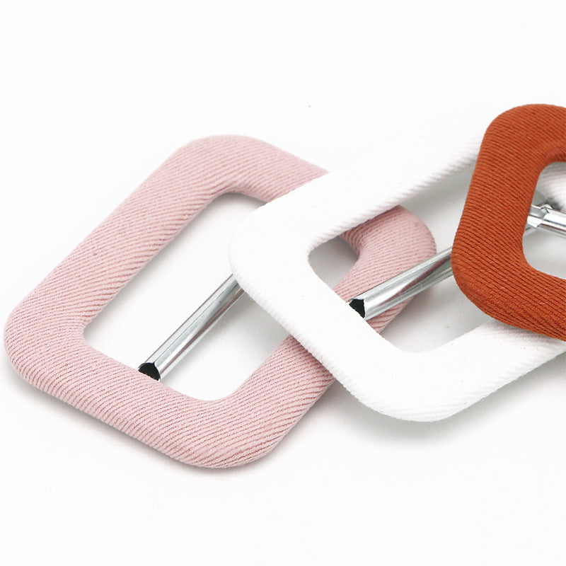 Cloth Wrapper Buckle Overcoat and Trench Coat Belt Adjustment Three Gear Metal Slide Buckle DIY Fabric-Covered Belt Buckle-124