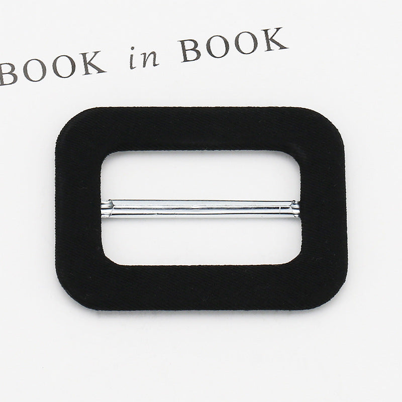 Cloth Wrapper Buckle Overcoat and Trench Coat Belt Adjustment Three Gear Metal Slide Buckle DIY Fabric-Covered Belt Buckle-124
