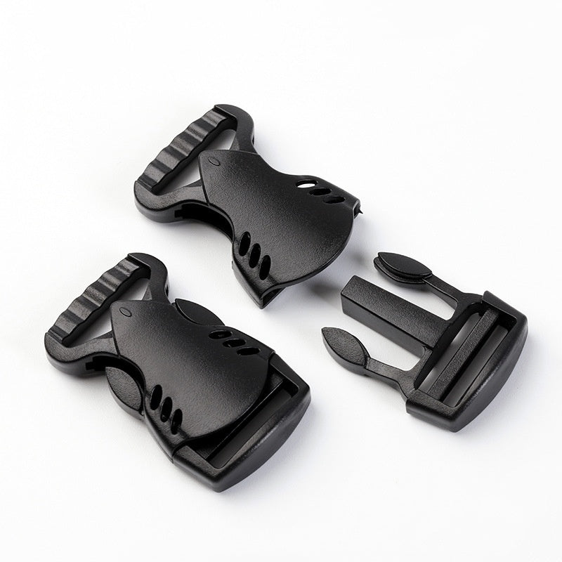 China Factory Manufacture Plastic Bag Buckle Dual Adjust Buckle Luggage Plastic Side Release Buckle-125