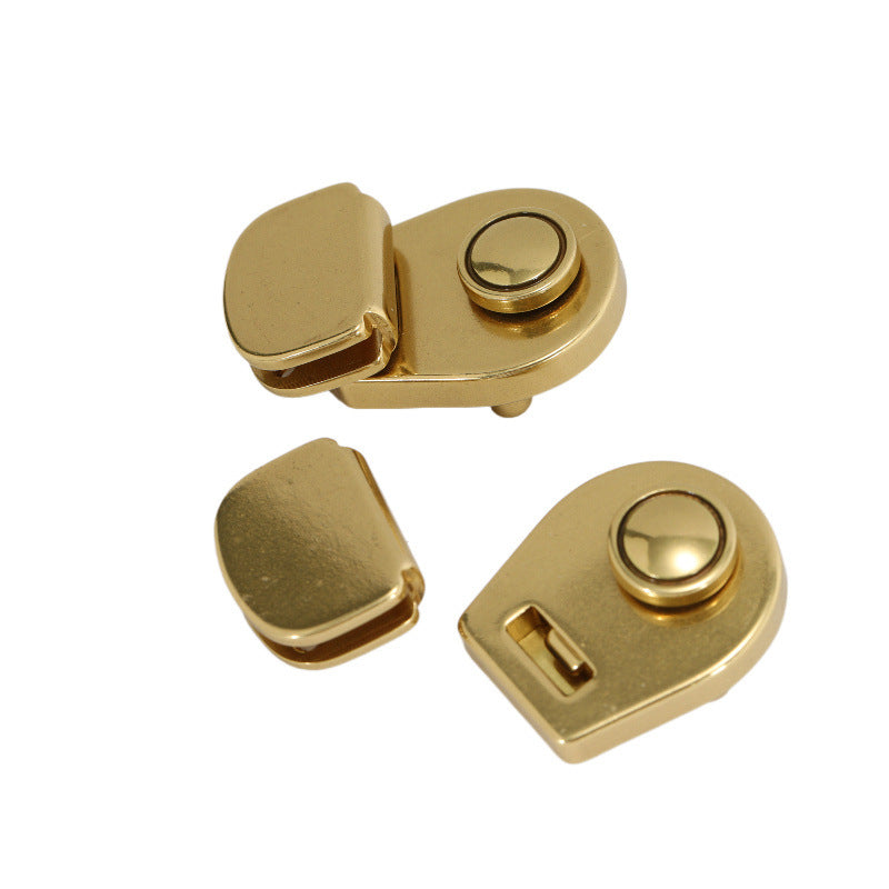 Solid Brass Push Lock For Bag Fashion Round Shape Turn Lock For Women Bag -125