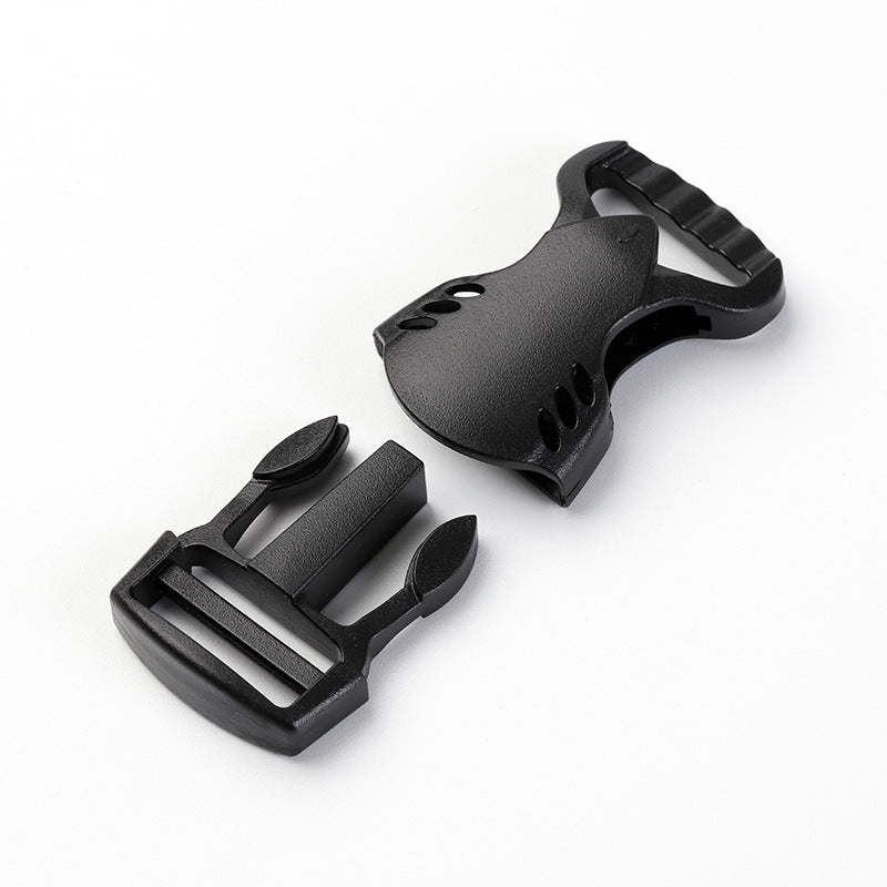 China Factory Manufacture Plastic Bag Buckle Dual Adjust Buckle Luggage Plastic Side Release Buckle-125