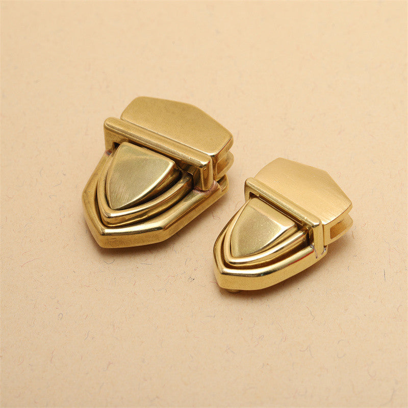 Solid Brass Metal Push Lock Switch Lock Closure Catch Clasp Buckle Fasteners for Leather Craft Bag Case Handbag Purse Briefcase -126