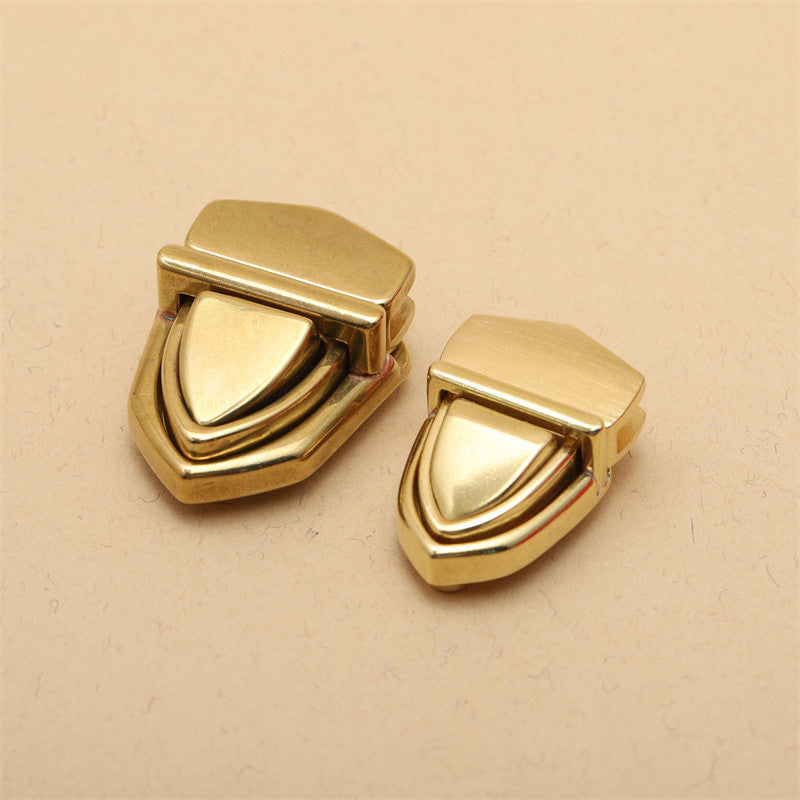 Solid Brass Metal Push Lock Switch Lock Closure Catch Clasp Buckle Fasteners for Leather Craft Bag Case Handbag Purse Briefcase -126