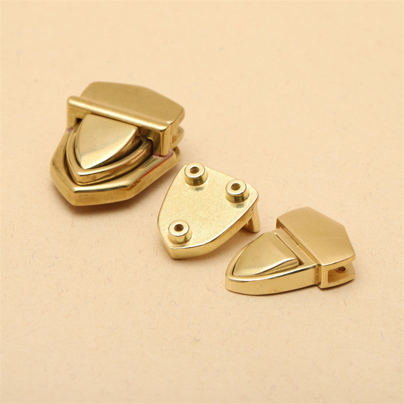 Solid Brass Metal Push Lock Switch Lock Closure Catch Clasp Buckle Fasteners for Leather Craft Bag Case Handbag Purse Briefcase -126