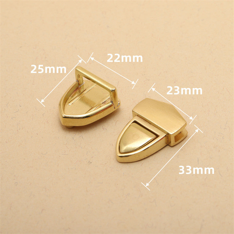 Solid Brass Metal Push Lock Switch Lock Closure Catch Clasp Buckle Fasteners for Leather Craft Bag Case Handbag Purse Briefcase -126