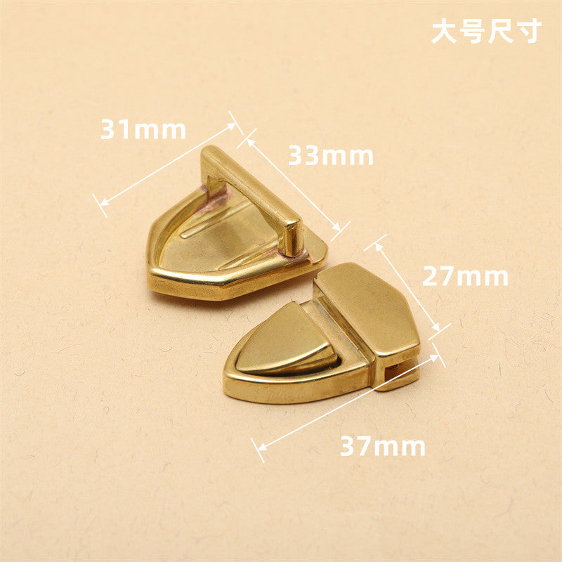 Solid Brass Metal Push Lock Switch Lock Closure Catch Clasp Buckle Fasteners for Leather Craft Bag Case Handbag Purse Briefcase -126