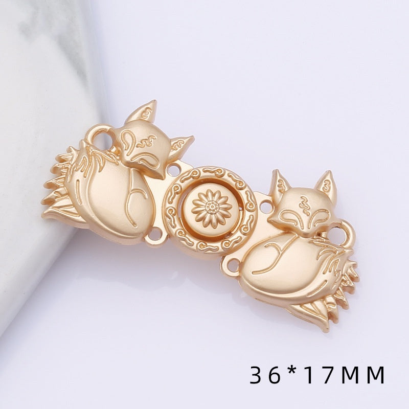 shizihong Hanfu child metal plate national Tang shawl button retro cheongsam Chinese dress decoration button-128