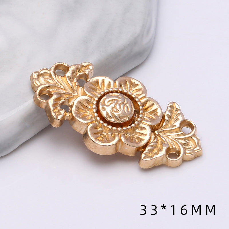 shizihong Hanfu child metal plate national Tang shawl button retro cheongsam Chinese dress decoration button-128