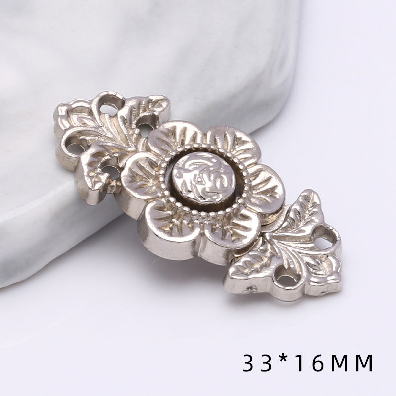 shizihong Hanfu child metal plate national Tang shawl button retro cheongsam Chinese dress decoration button-128