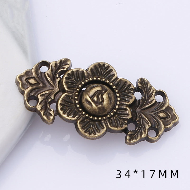 shizihong Hanfu child metal plate national Tang shawl button retro cheongsam Chinese dress decoration button-128