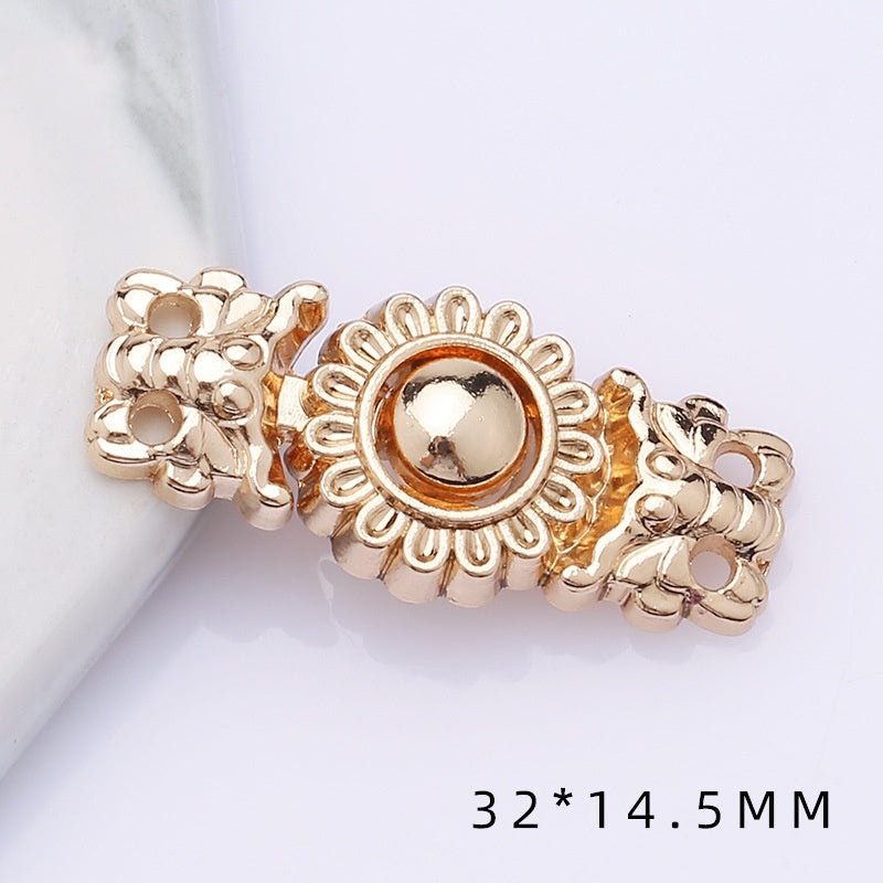 shizihong Hanfu child metal plate national Tang shawl button retro cheongsam Chinese dress decoration button-128